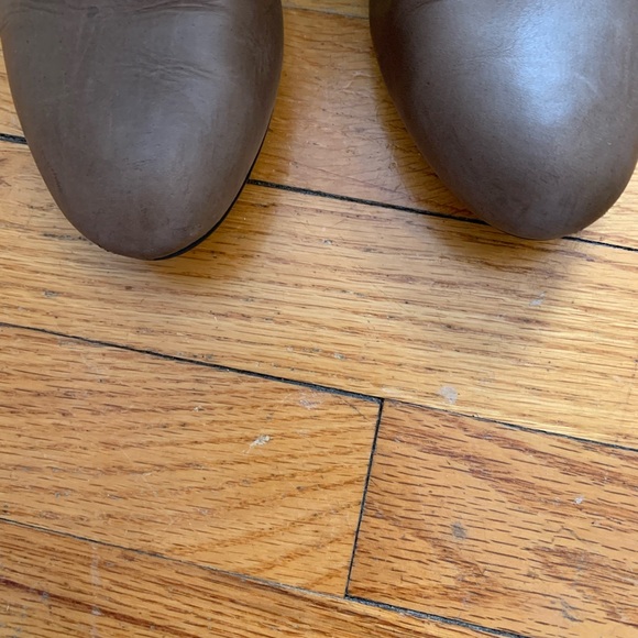 COPY - Authentic PRADA Taupe Leather Flat Mid-Calf Boots size 37.5 EUC - Picture 8 of 11